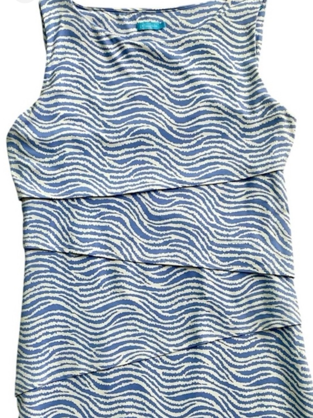 J. Mclauglin Blue Nicola Tiered Dress
